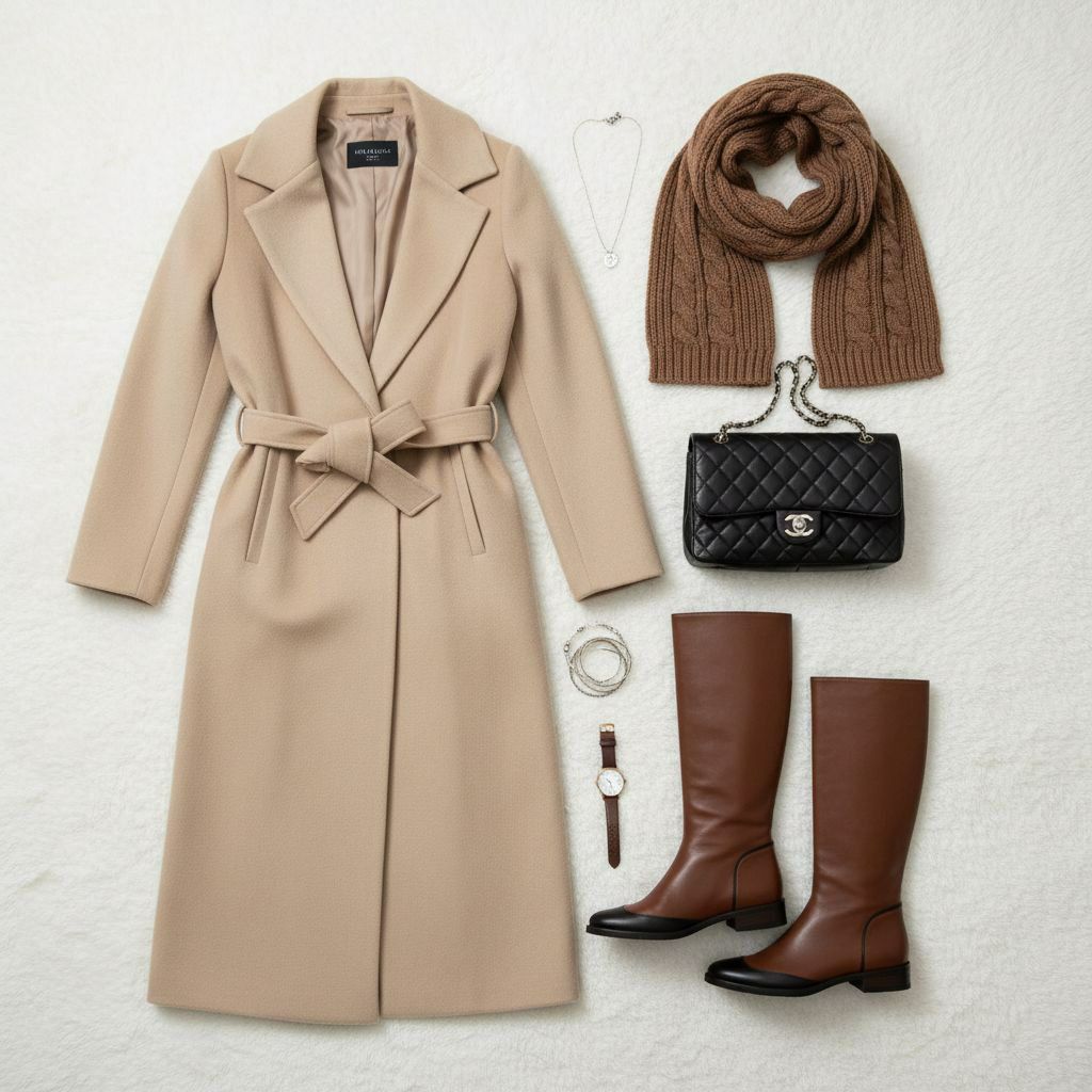 الكوت الجوخ طويل بحزام