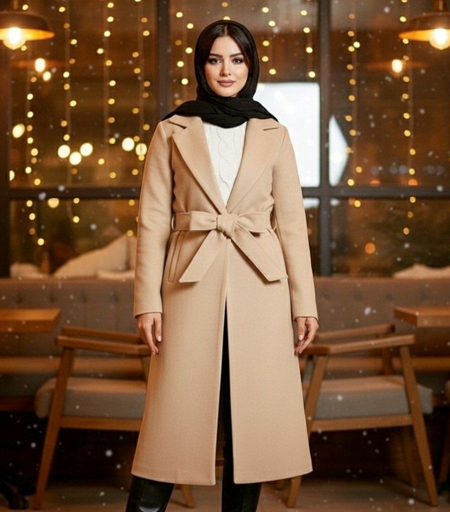 الكوت الجوخ طويل بحزام