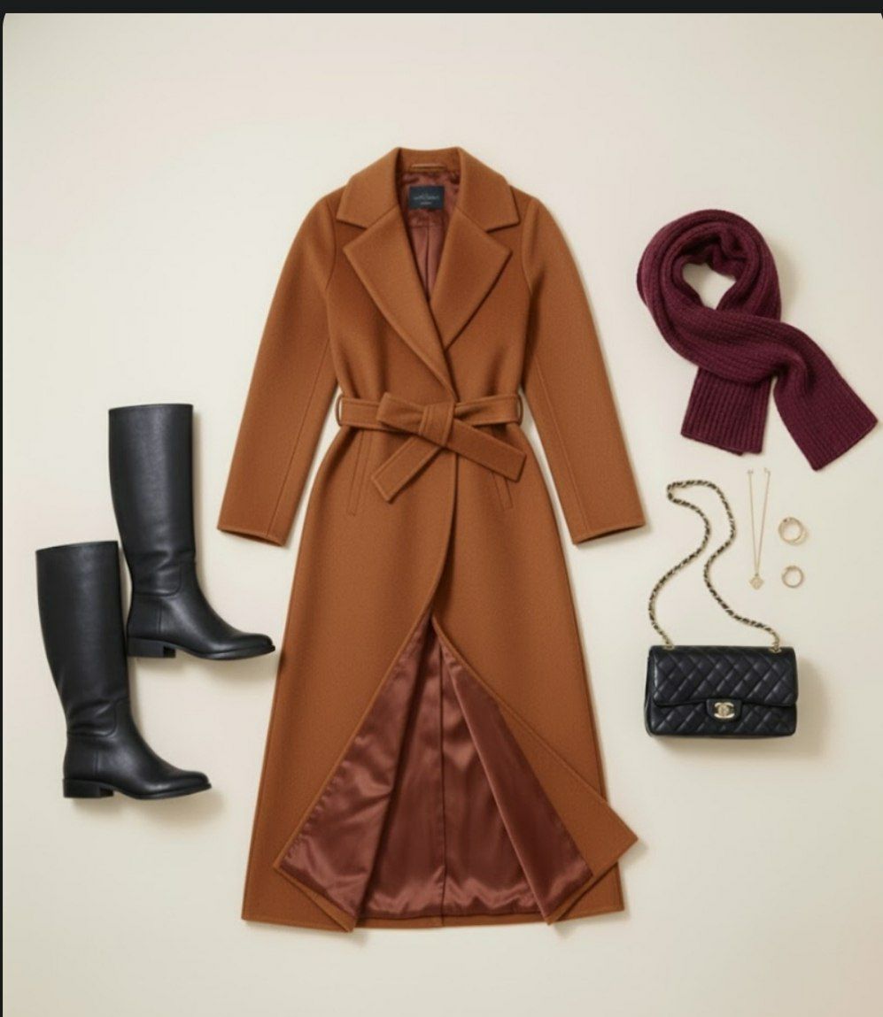 الكوت الجوخ طويل بحزام