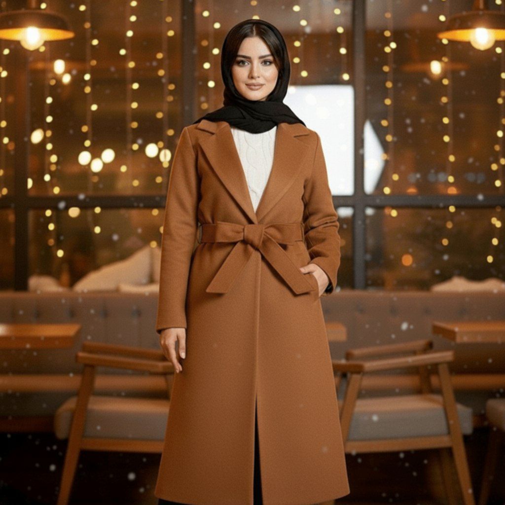 الكوت الجوخ طويل بحزام