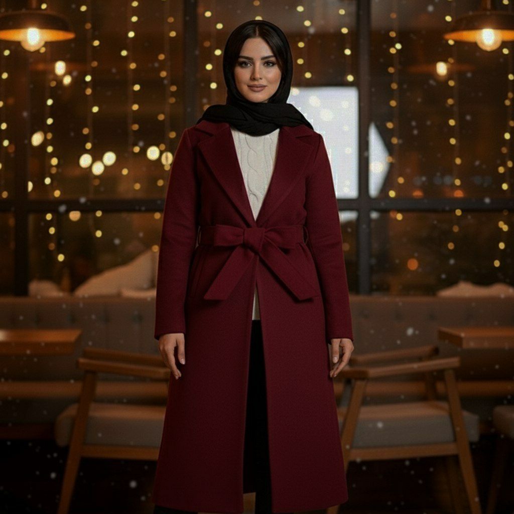 الكوت الجوخ طويل بحزام