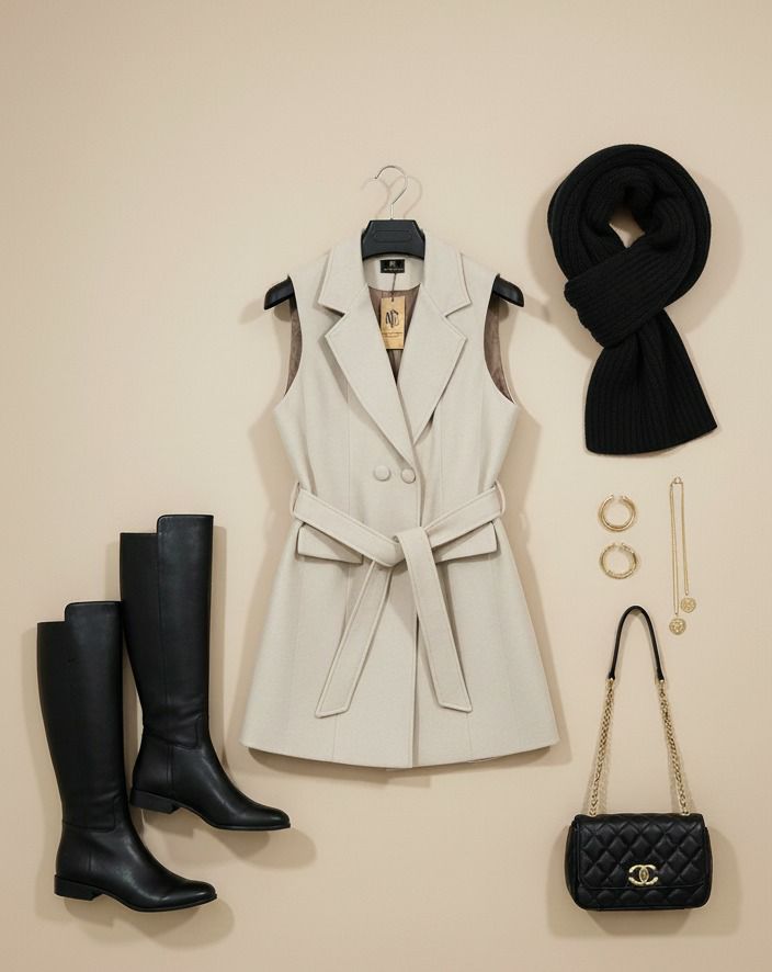 جاكت كت بحزام